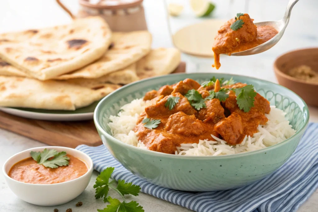  Chicken being cooked for easy chicken tikka masala