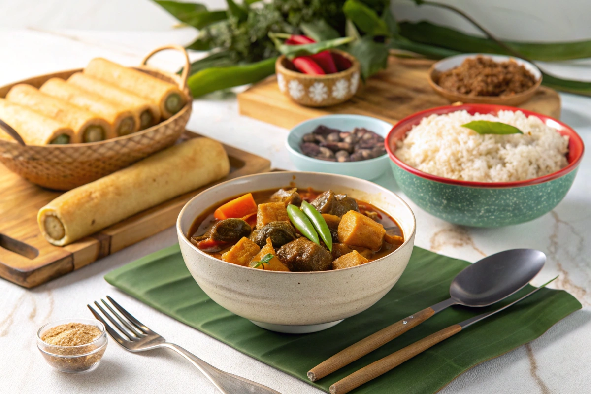 Ingredients for Filipino sinigang