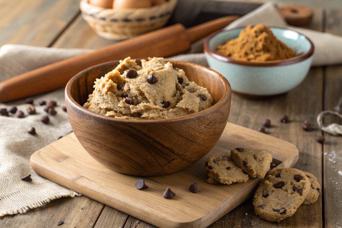 Naturally made protein cookie dough.