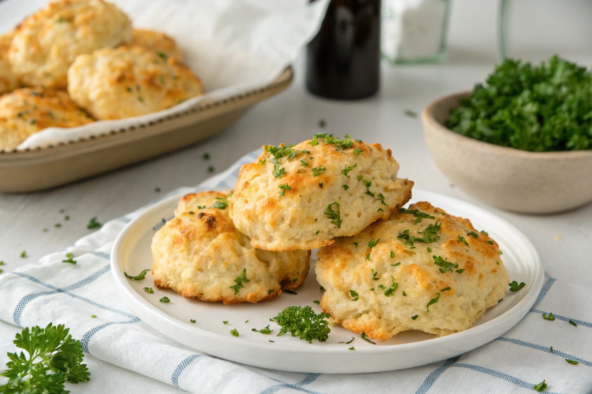 Homemade Addicting Red Lobster Cheddar Bay Biscuits.