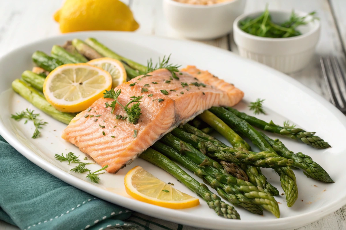 Naturally Healthy Salmon and Asparagus.