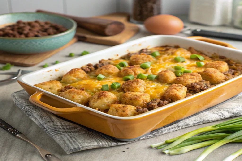  Sausage Tater Tot Breakfast Casserole – perfect for feeding a crowd.